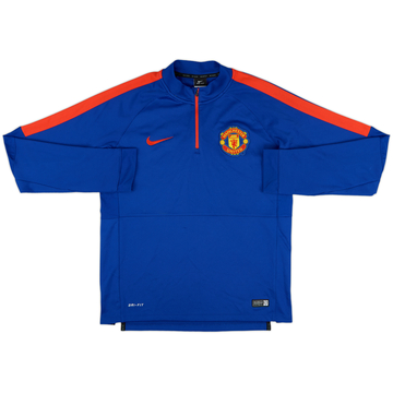 2014-15 Manchester United Nike 1/4 Zip Sweat Top - 8/10 - (M)