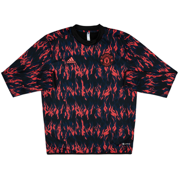 2021-22 Manchester United adidas Sweat Top - 10/10 - (L)