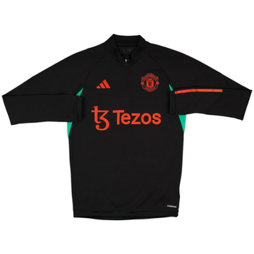 2023-24 Manchester United adidas 1/4 Zip Drill Top - 8/10 - (S)