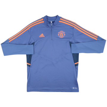 2022-23 Manchester United adidas 1/4 Zip Drill Top - 8/10 - (L)