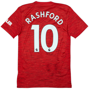 2020-21 Manchester United Home Shirt Rashford #10 - 7/10 - (XS)