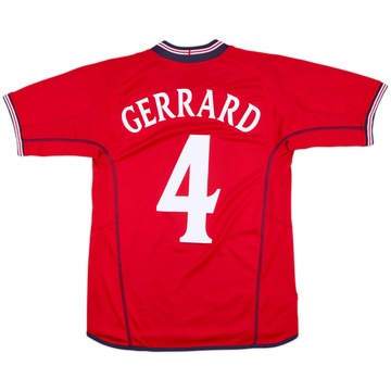 2002-04 England Away Shirt Gerrard #4 - 5/10 - (S)