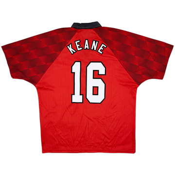 1996-98 Manchester United Home Shirt Keane #16 - 9/10 - (XL)