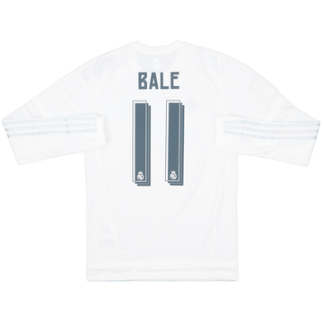 2015-16 Real Madrid Home L/S Shirt Bale #11 (S)