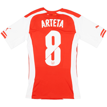 2014-15 Arsenal Authentic Home Shirt Arteta #8 (M)