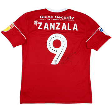 2018-20 Accrington Stanley Match Issue Signed Home Shirt Zanzala #9