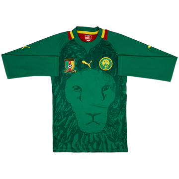 2012-14 Cameroon Player Issue Home L/S Shirt - 8/10 - (L)