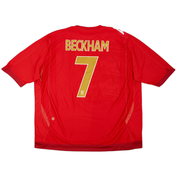 2006-08 England Away Shirt Beckham #7 - 7/10 - (3XL)