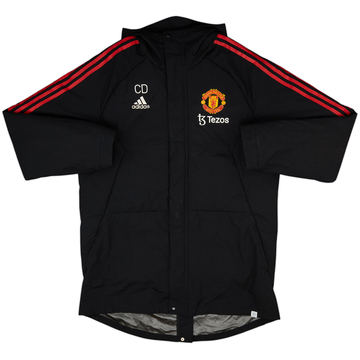 2022-23 Manchester United Staff Issue adidas Padded Bench Coat CD - 7/10 - (L)