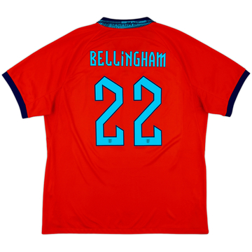 2022-23 England Away Shirt Bellingham #22 - 9/10 - (XL)