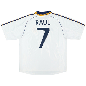 1998-00 Real Madrid Home Shirt Raul #7 - 8/10 - (XL)