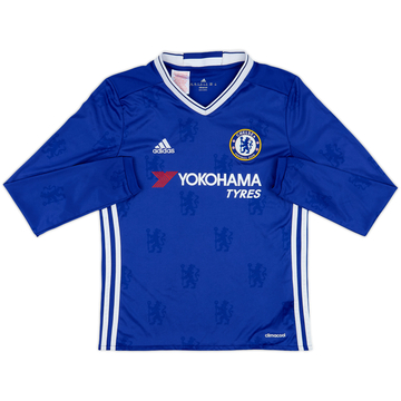 2016-17 Chelsea Home L/S Shirt - 8/10 - (M.Boys)