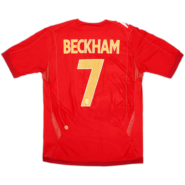 2006-08 England Away Shirt Beckham #7 - 5/10 - (S)