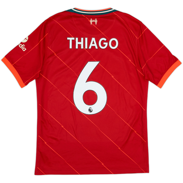 2021-22 Liverpool Home Shirt Thiago #6 - 9/10 - (M)
