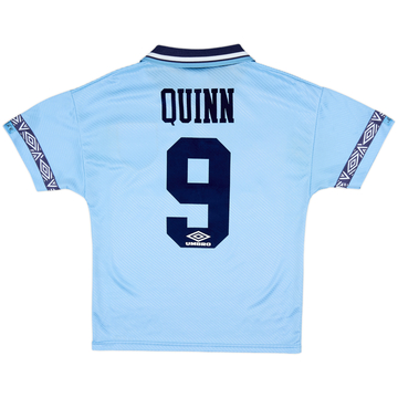 1993-95 Manchester City Home Shirt Quinn #9 - 9/10 - (S)