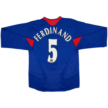 2005-06 Manchester United Away L/S Shirt Ferdinand #5 - 5/10 - (S)