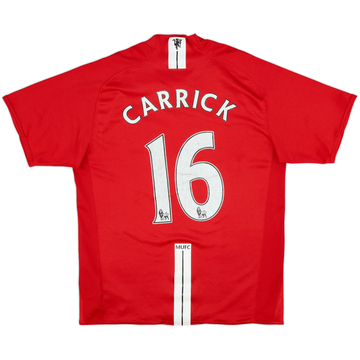 2007-09 Manchester United Home Shirt Carrick #16 - 6/10 - (M)