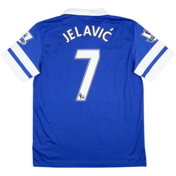 2013-14 Everton Match Issue Home Shirt Jelavic #7