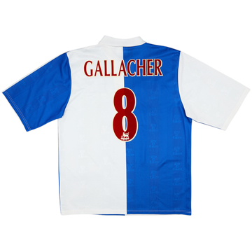 1996-98 Blackburn Home Shirt Gallacher #8 - 9/10 - (XL)