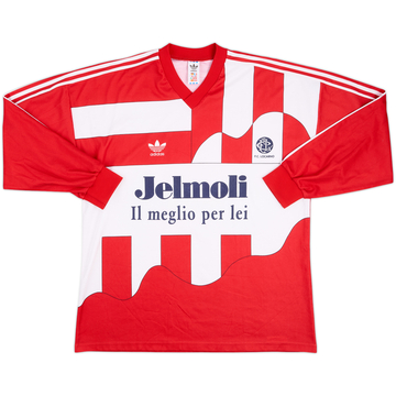 1991-92 FC Locarno Match Issue Home L/S Shirt #8