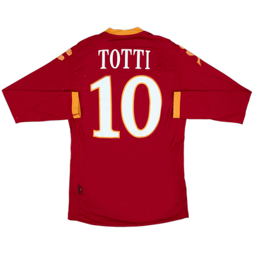 2010-11 Roma Home L/S Shirt Totti #10 - 5/10 - (L)