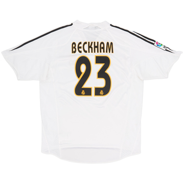 2004-05 Real Madrid Titular Camiseta Beckham #23 - 5/10 - (L)