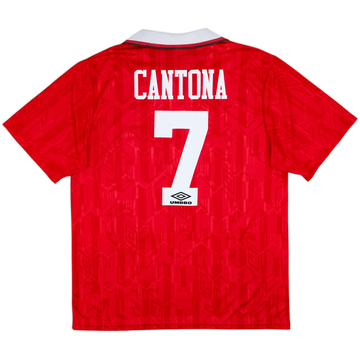 1992-94 Manchester United Home Shirt Cantona #7 - 8/10 - (XL)