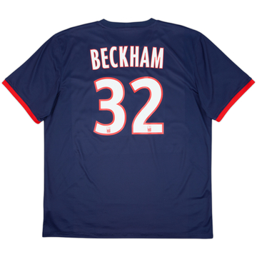 2013-14 Paris Saint-Germain Home Shirt Beckham #32 - 8/10 - (XL)