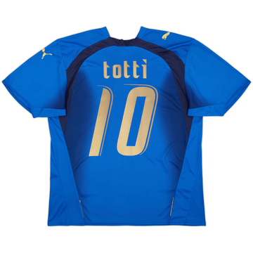 2006 Italy Basic Home Shirt Totti #10 - 5/10 - (L)