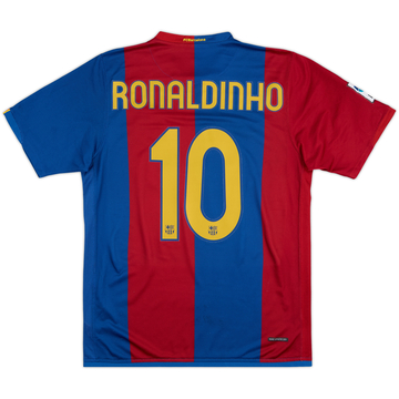 2006-07 Barcelona Home Shirt Ronaldinho #10 - 9/10 - (M)