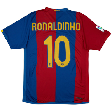 2006-07 Barcelona Home Shirt Ronaldinho #10 - 9/10 - (M)