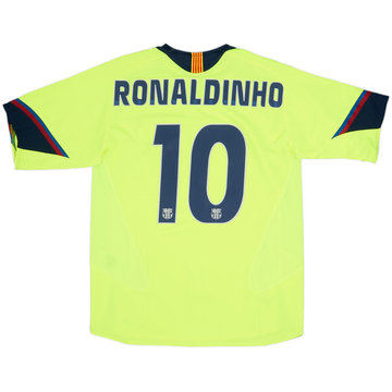 2005-06 Barcelona Away Shirt Ronaldinho #10 - 8/10 - (M)