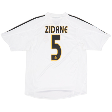 2004-05 Real Madrid Home Shirt Zidane #5 - 8/10 - (M)