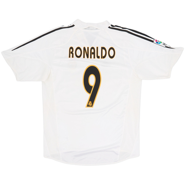 2004-05 Real Madrid Home Shirt Ronaldo #9 - 8/10 - (M)