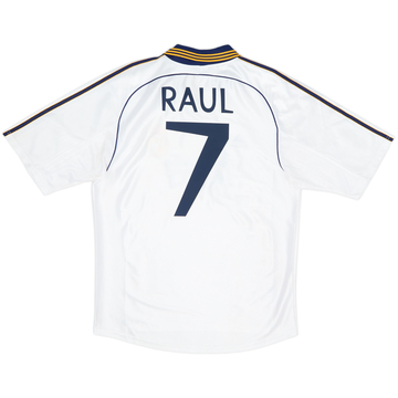 1998-00 Real Madrid Home Shirt Raul #7 - 9/10 - (M)