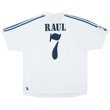 2001 Real Madrid Home Shirt Raul #7 - 8/10 - (XL)