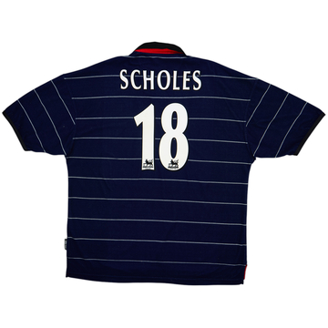 1999-00 Manchester United Away Shirt Scholes #18 - 8/10 - (XXL)