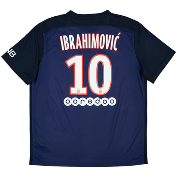 2015-16 Paris Saint-Germain Home Shirt Ibrahimovic #10 - 6/10 - (XL)