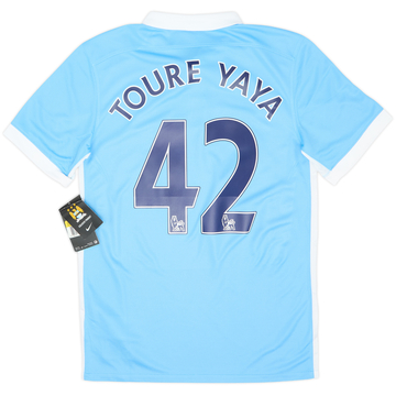 2015-16 Manchester City Home Shirt Toure Yaya #42 (S)