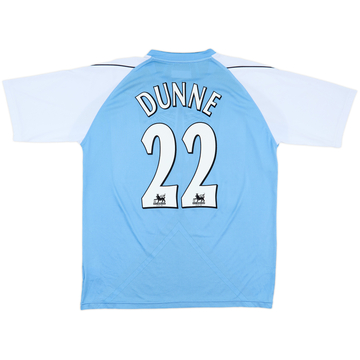 2006-07 Manchester City Home Shirt Dunne #22 - 8/10 - (XL)