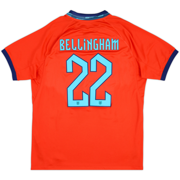 2022-23 England Away Shirt Bellingham #22 - 8/10 - (L)