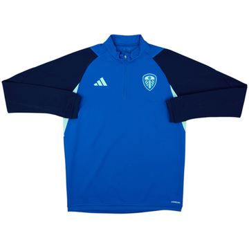 2023-24 Leeds United adidas 1/4 Zip Training Top - 8/10 - (M)