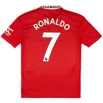 2022-23 Manchester United Home Shirt Ronaldo #7 - 8/10 - (XL.Boys)