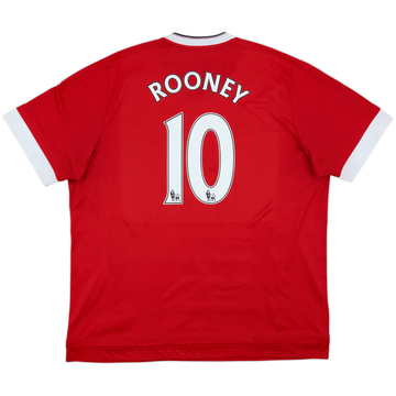 2015-16 Manchester United Home Shirt Rooney #10 - 8/10 - (3XL)