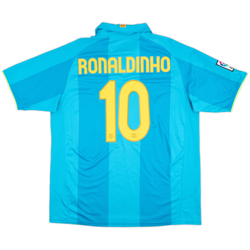 2007-09 Barcelona Away Shirt Ronaldinho #10 - 10/10 - (XL)