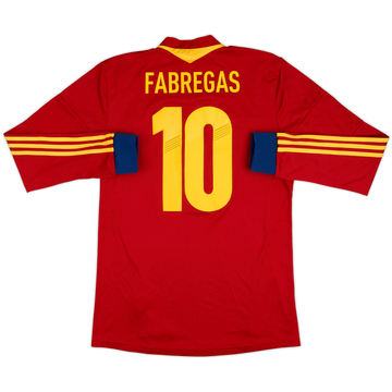 2013 Spain Player Issue Confederations Cup Home L/S Shirt Fabregas #10 - 8/10 - (L)
