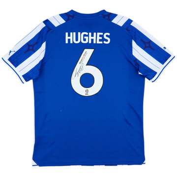2023-24 Wigan Signed Home Shirt Hughes #6 - 7/10 - (L)