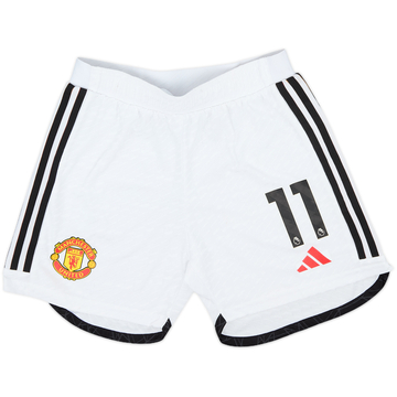 2023-24 Manchester United Player Issue Home Shorts #11 - 10/10 - (S)
