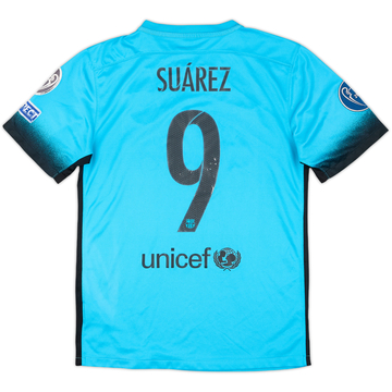 2015-16 Barcelona Third Shirt Suarez #9 - 6/10 - (S)