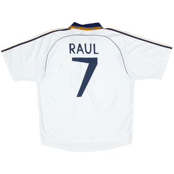 1998-00 Real Madrid Home Shirt Raul #7 - 8/10 - (XXL)
